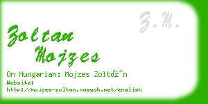 zoltan mojzes business card